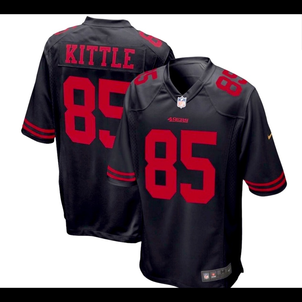 Men's San Francisco 49ers George Kittle Nike Black Alternate Game Jersey
